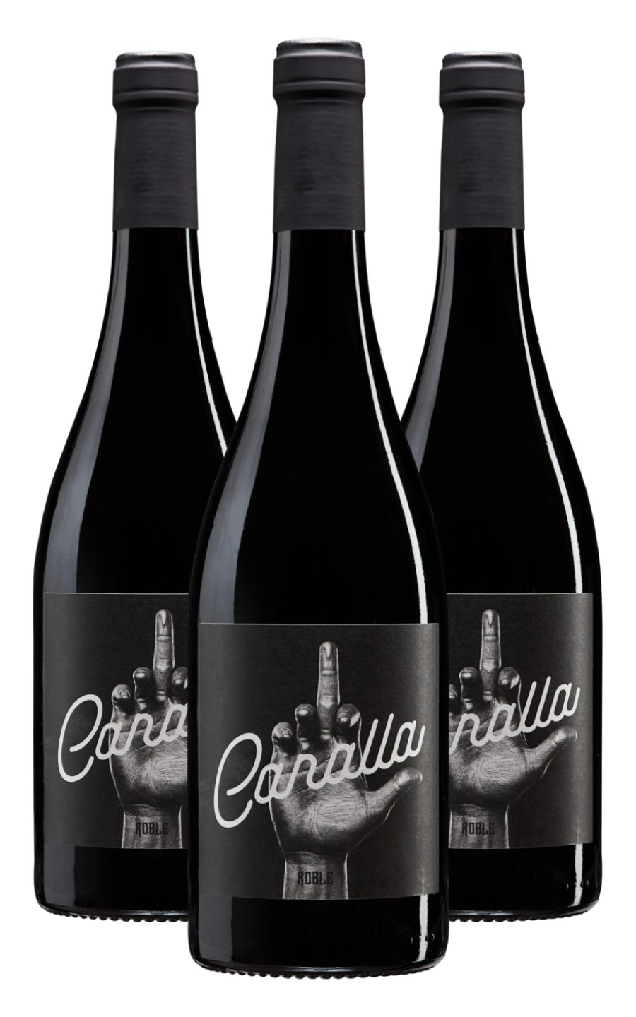 Botellas de vino Canalla, denominación de origen jumilla